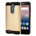 Wholesale ZTE ZMAX Pro, ZTE Z981 Armor Hybrid Case (Champagne Gold)